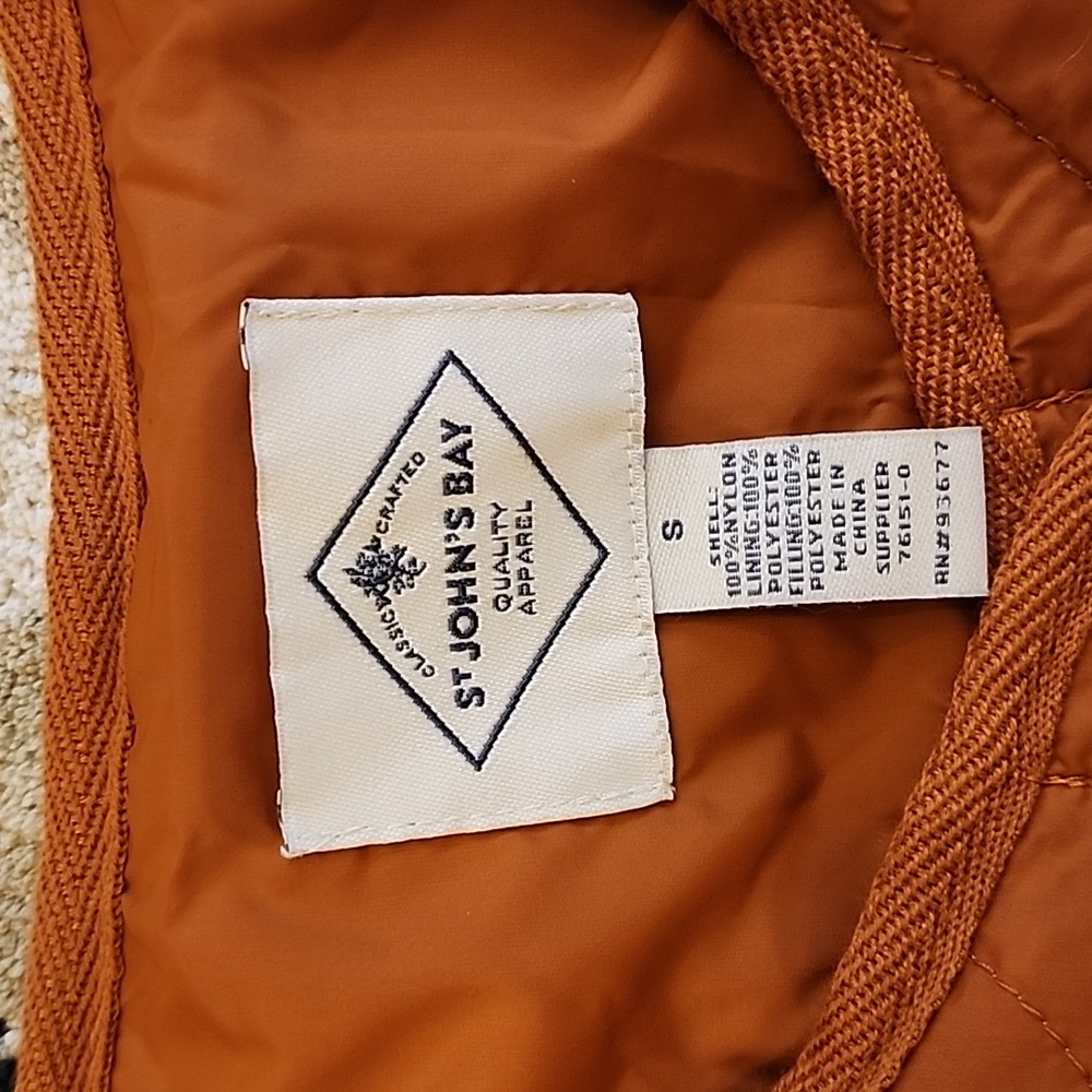 St. John's Bay Quilted Jacket in Rich Orange - Picture 2 of 4